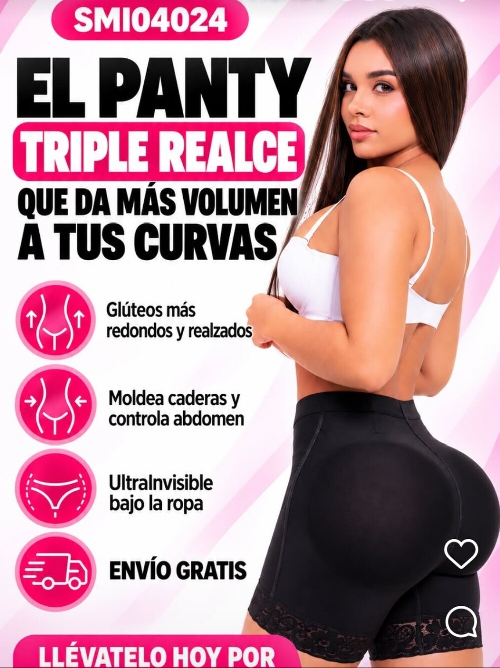 Stagmi XS Panty Triple M UltraInvisible SMI04024 Shaper Butt Lift BBL Enhancer!